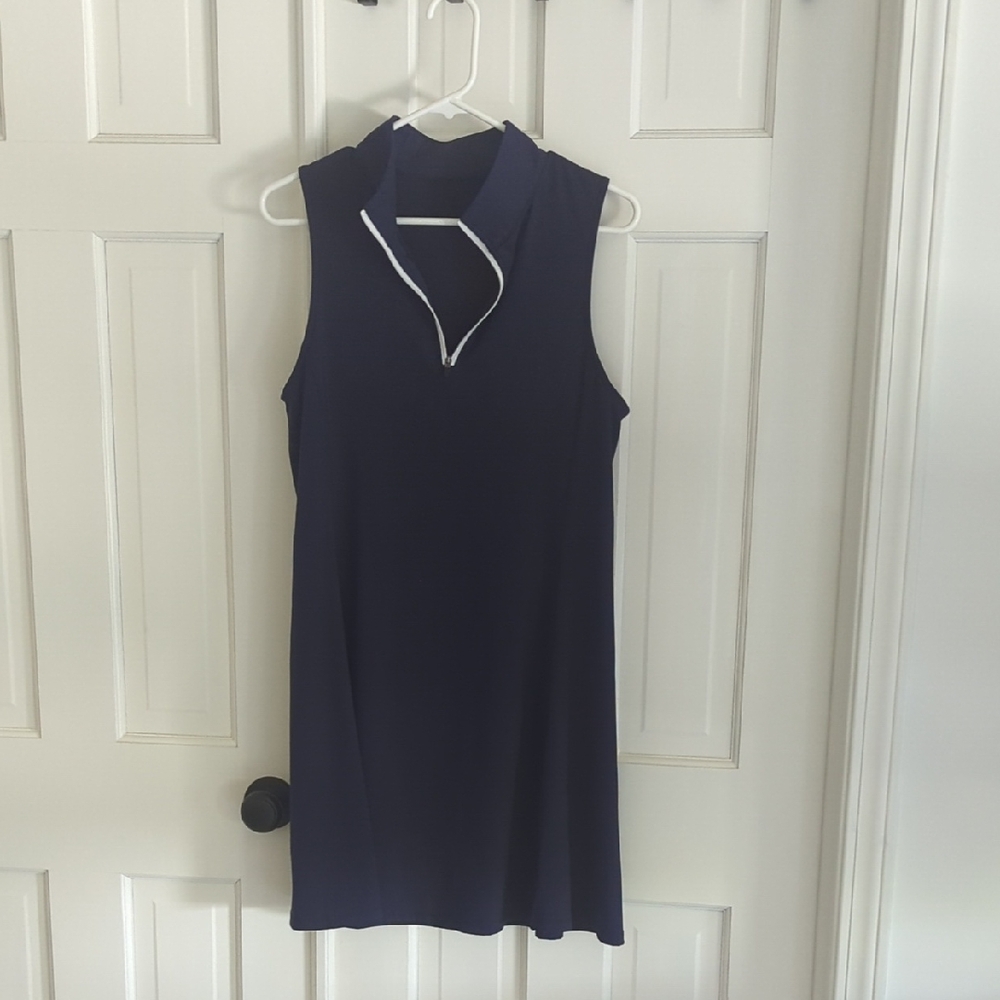 HALARA Navy Sleeveless Athletic Dress With Shorts Size L
